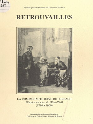 cover image of La communauté juive de Forbach d'après les actes de l'État civil (1790 à 1900)